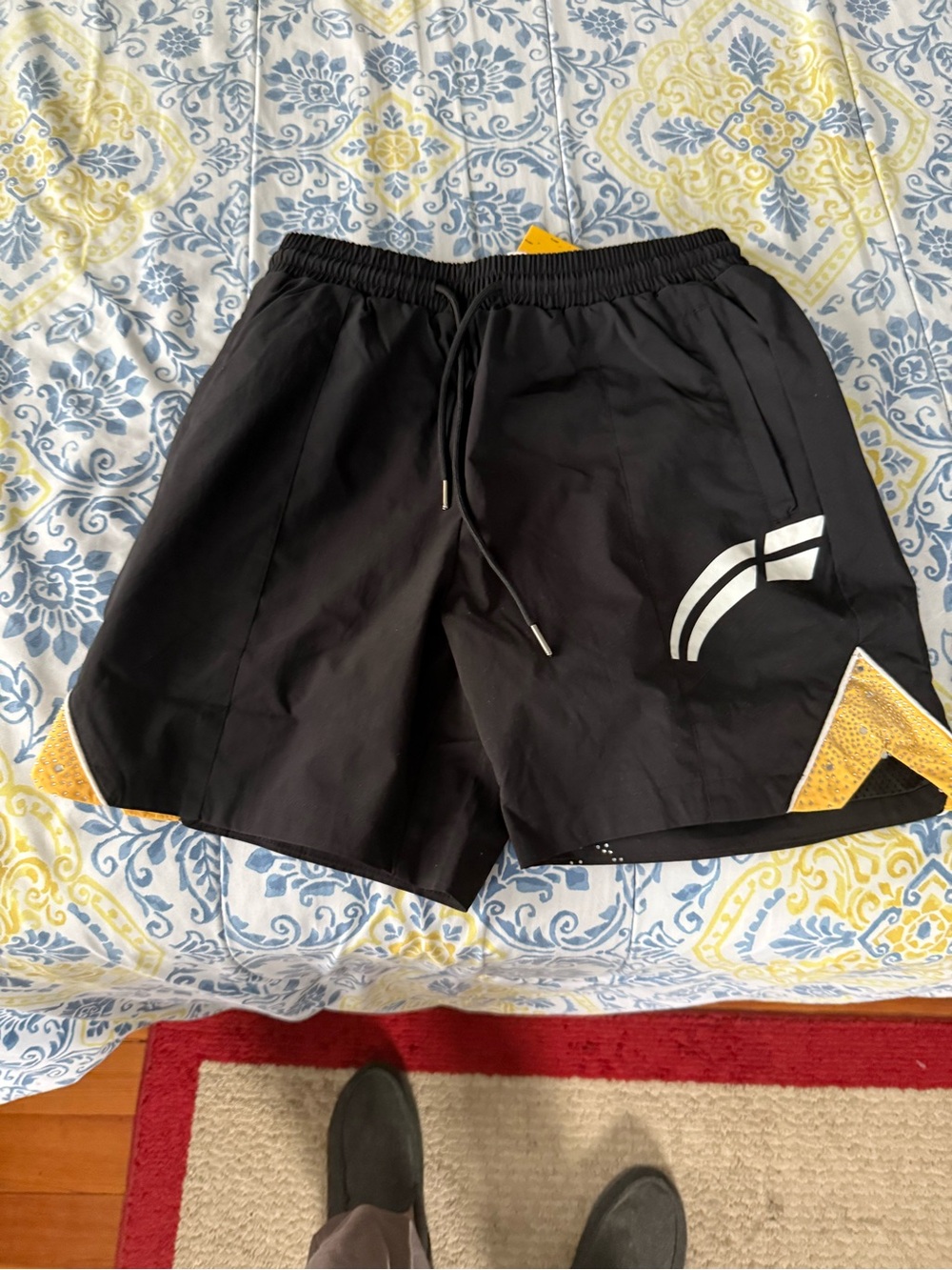RVS Men’s Black Shorts with Elastic Waist and Drawstring